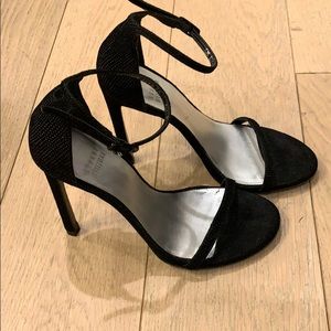 Stuart Weitzman Nudist Heel Black 5 1/2